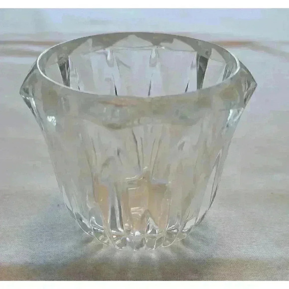 Vintage Cut Glass Lead Crystal Votive Candle Toothpick Coffee Stirrer Holder - Picture 2 of 5